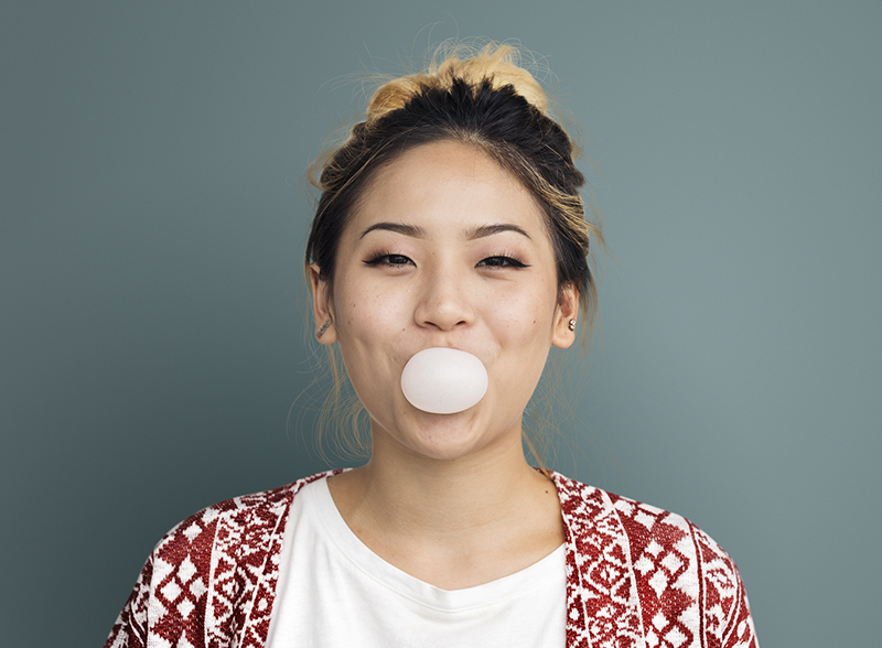 sugar free gum is a dental care health hack
